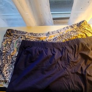 Two sets of blue and white summer pj sets